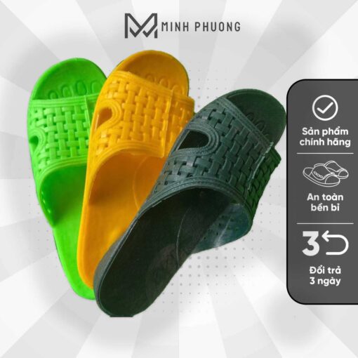 Dép đệm đan nhiều màu mang trong nhà Minh Phương